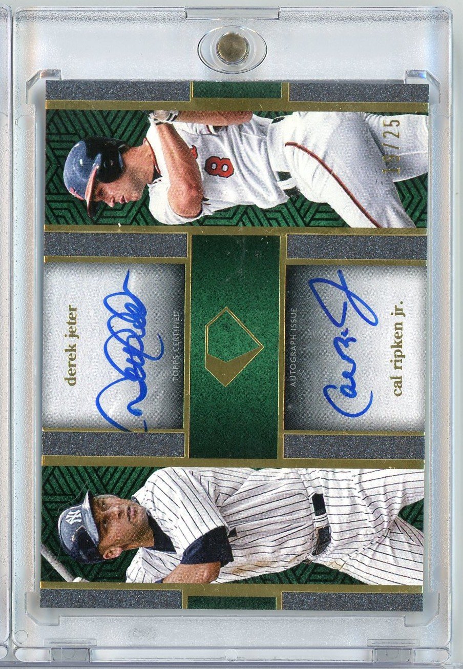 2024 Topps Diamond Icons Derek Jeter Cal Ripken Jr #IDAJRC /25 Iconic Dual Autograph Baseball Card