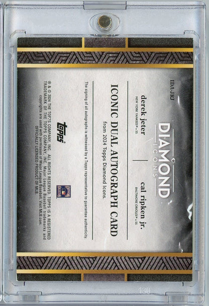 2024 Topps Diamond Icons Derek Jeter Cal Ripken Jr #IDAJRC /25 Iconic Dual Autograph Baseball Card