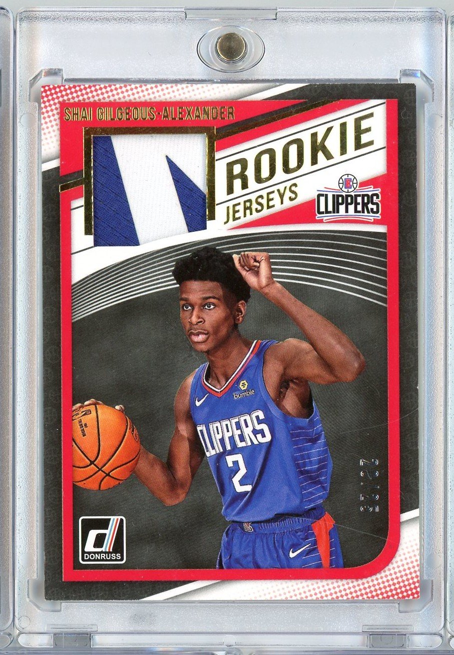 2018 Panini Donruss Shai Gilgeous Alexander #RJSGA /25 Rookie Jerseys Player Worn Relic Rookie RC Basketball Card