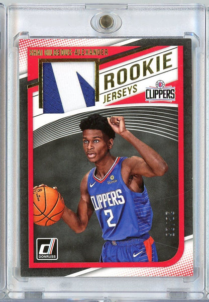 2018 Panini Donruss Shai Gilgeous Alexander #RJSGA /25 Rookie Jerseys Player Worn Relic Rookie RC Basketball Card