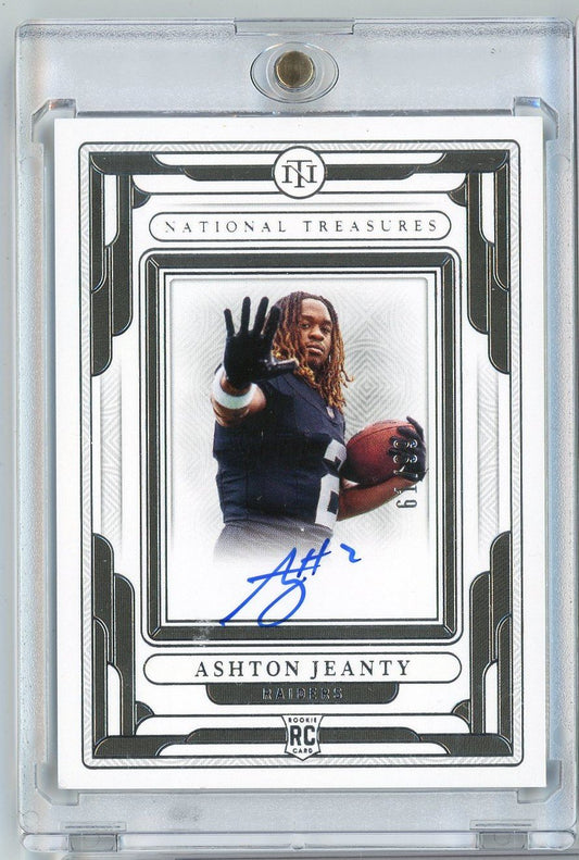 2025 Panini National Treasures Ashton Jeanty #RSFPAJY /99 Auto Rookie RC Football Card