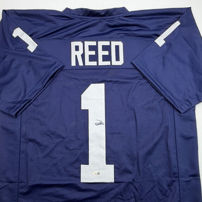 Autographed/Signed Jaylen Reed Penn State Blue College Football Jersey JSA COA