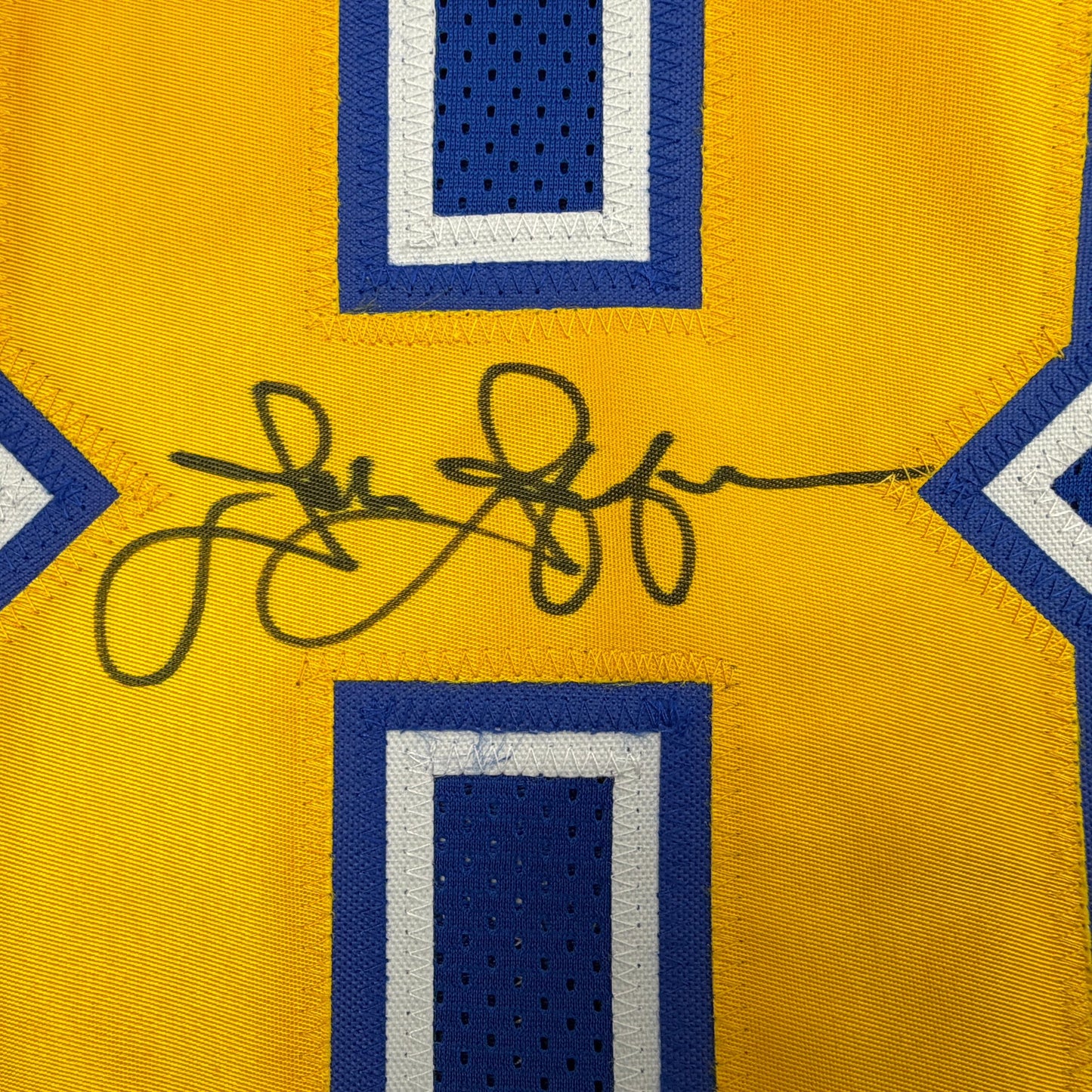 Autographed/Signed John Jefferson Los Angeles San Diego Royal Blue Football Jersey Beckett BAS COA