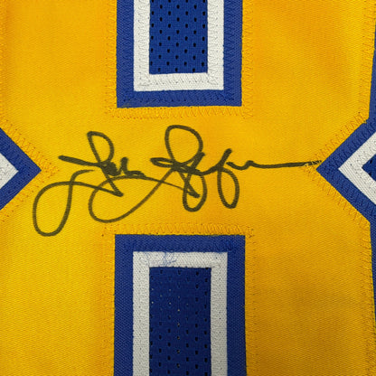 Autographed/Signed John Jefferson Los Angeles San Diego Royal Blue Football Jersey Beckett BAS COA