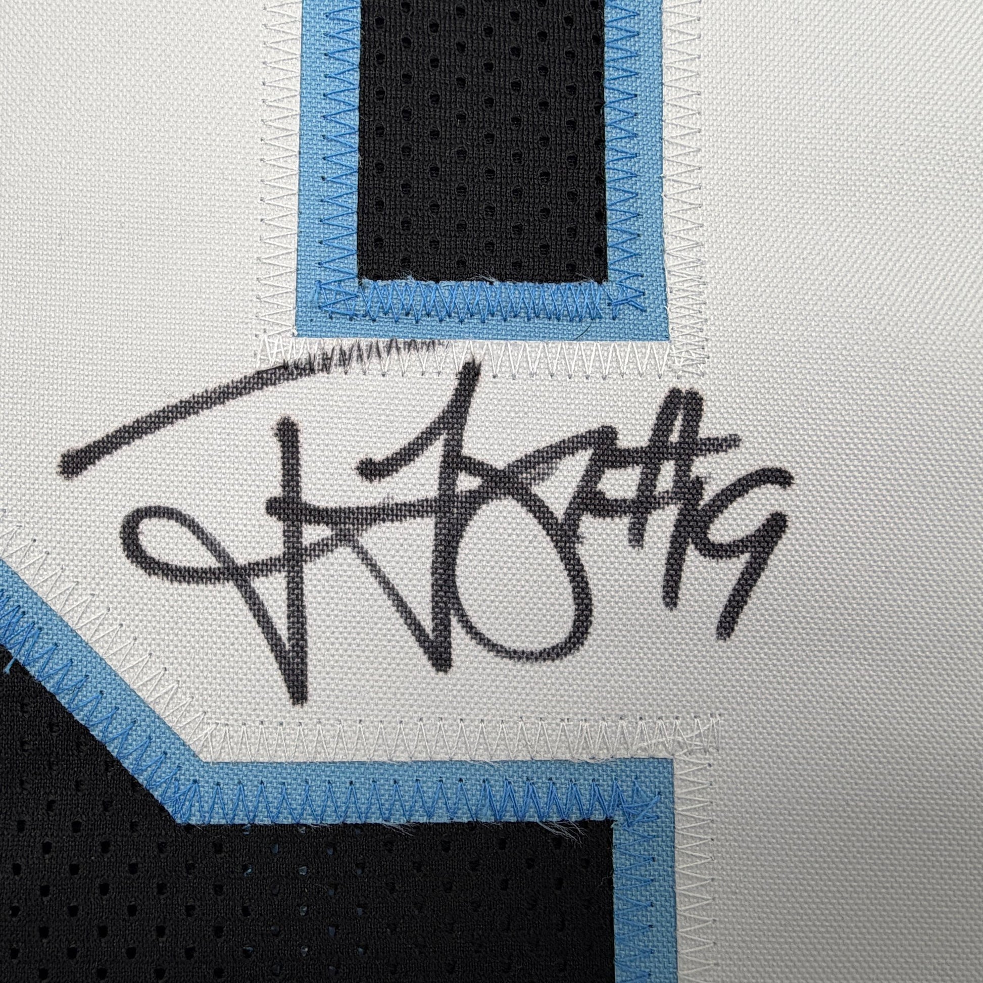 Autographed/Signed Ted Ginn Jr. Carolina Black Football Jersey JSA COA