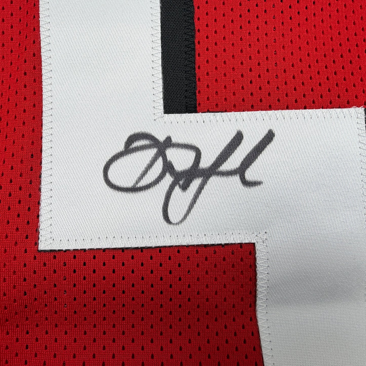 Autographed/Signed Drake London Atlanta Red Football Jersey Beckett BAS COA