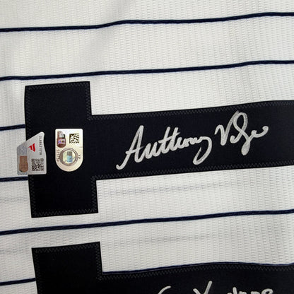 Autographed/Signed Anthony Volpe New York Yankees Pinstripe Authentic Baseball Jersey Fanatics & MLB COA