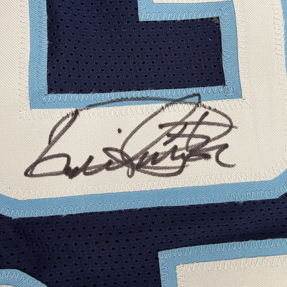 Autographed/Signed Derrick Henry Rookie Navy Blue Football Jersey Beckett BAS COA
