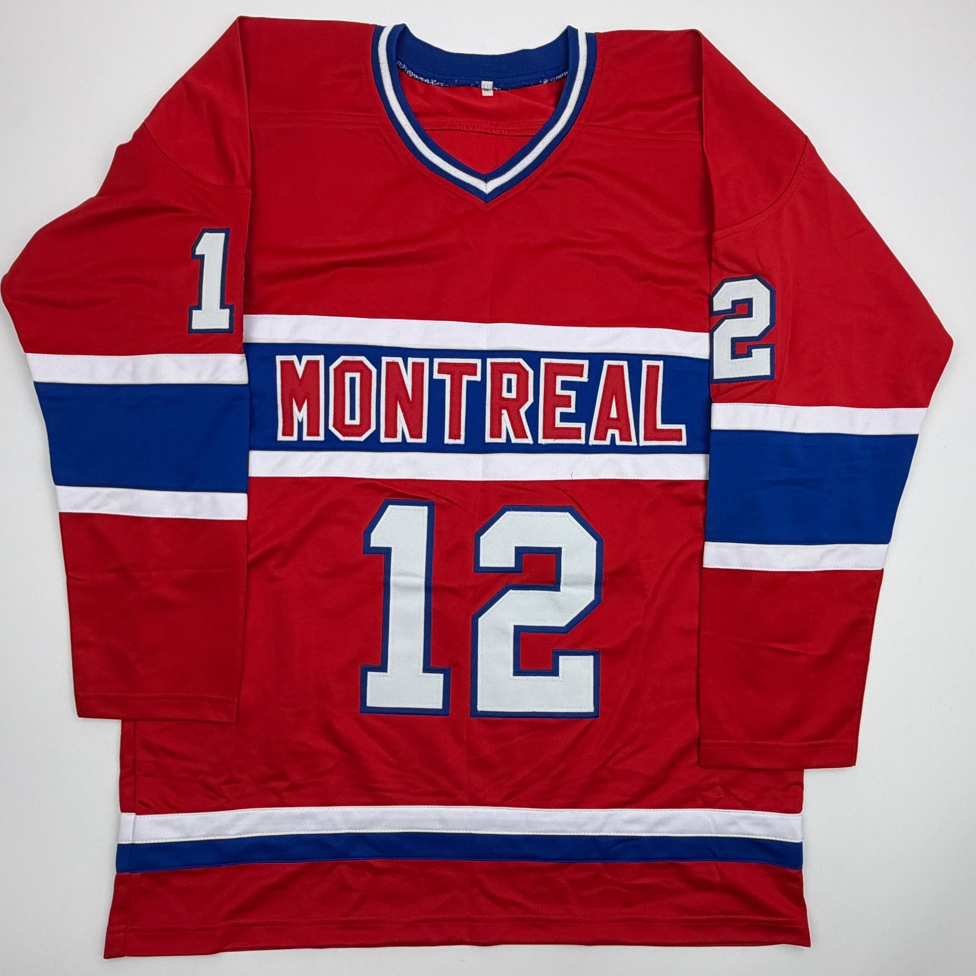 Autographed/Signed Yvan Cournoyer HOF 1982 Montreal Red Hockey Jersey JSA COA
