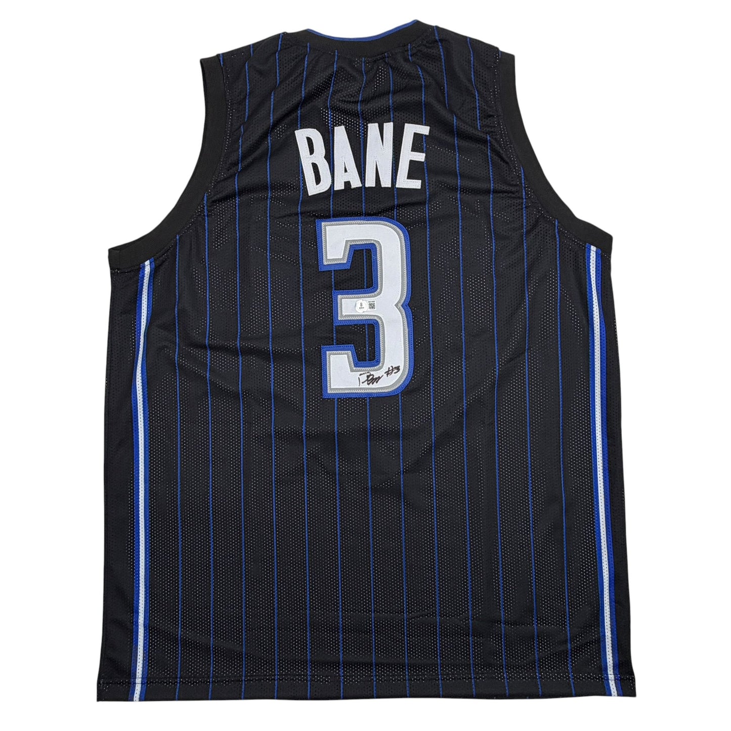 Autographed/Signed Desmond Bane Orlando Black Pinstripe Basketball Jersey Beckett BAS COA