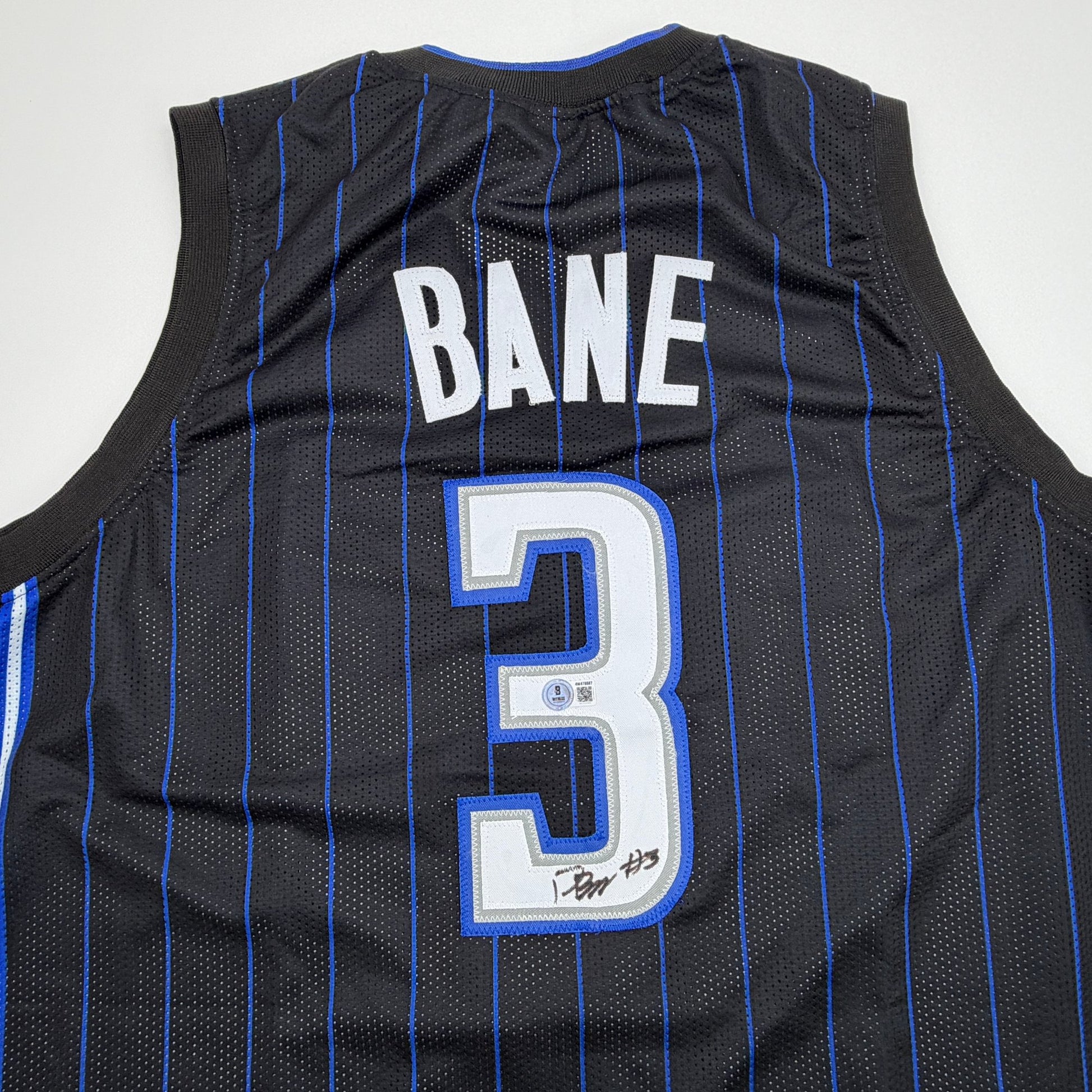 Autographed/Signed Desmond Bane Orlando Black Pinstripe Basketball Jersey Beckett BAS COA