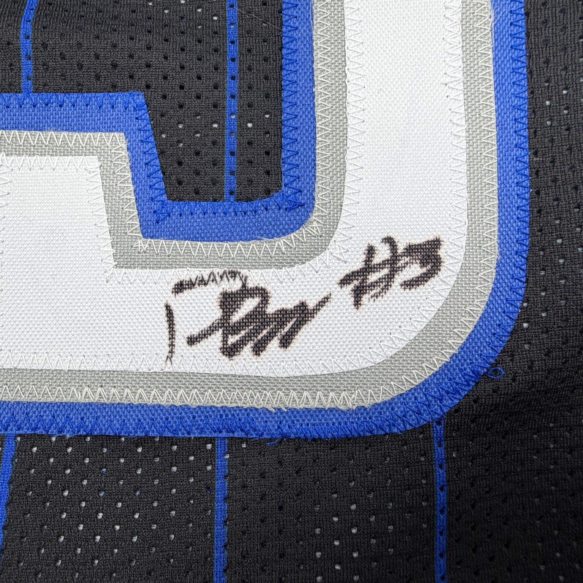 Autographed/Signed Desmond Bane Orlando Black Pinstripe Basketball Jersey Beckett BAS COA