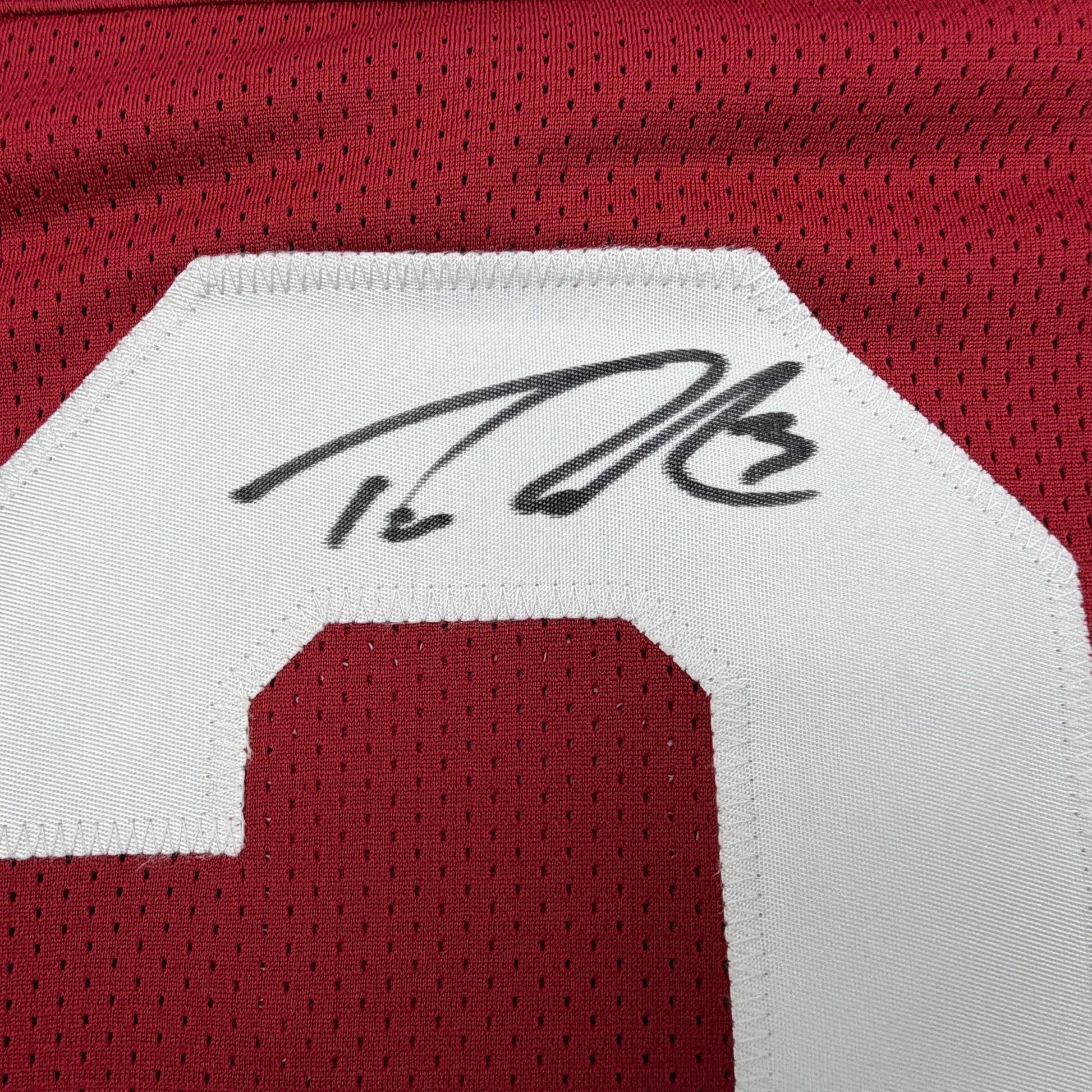 Autographed/Signed Trent Richardson Roll Tide Alabama Red College Football Jersey Beckett BAS COA