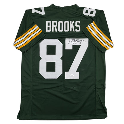 Autographed/Signed Robert Brooks Green Bay Green Football Jersey JSA COA