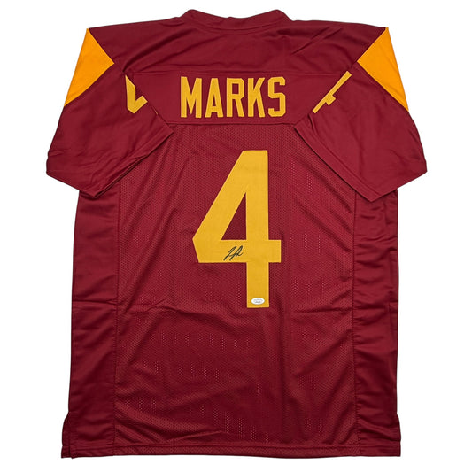 Autographed/Signed Jo'quavious Woody Marks USC Southern Cal Red College Football Jersey JSA COA