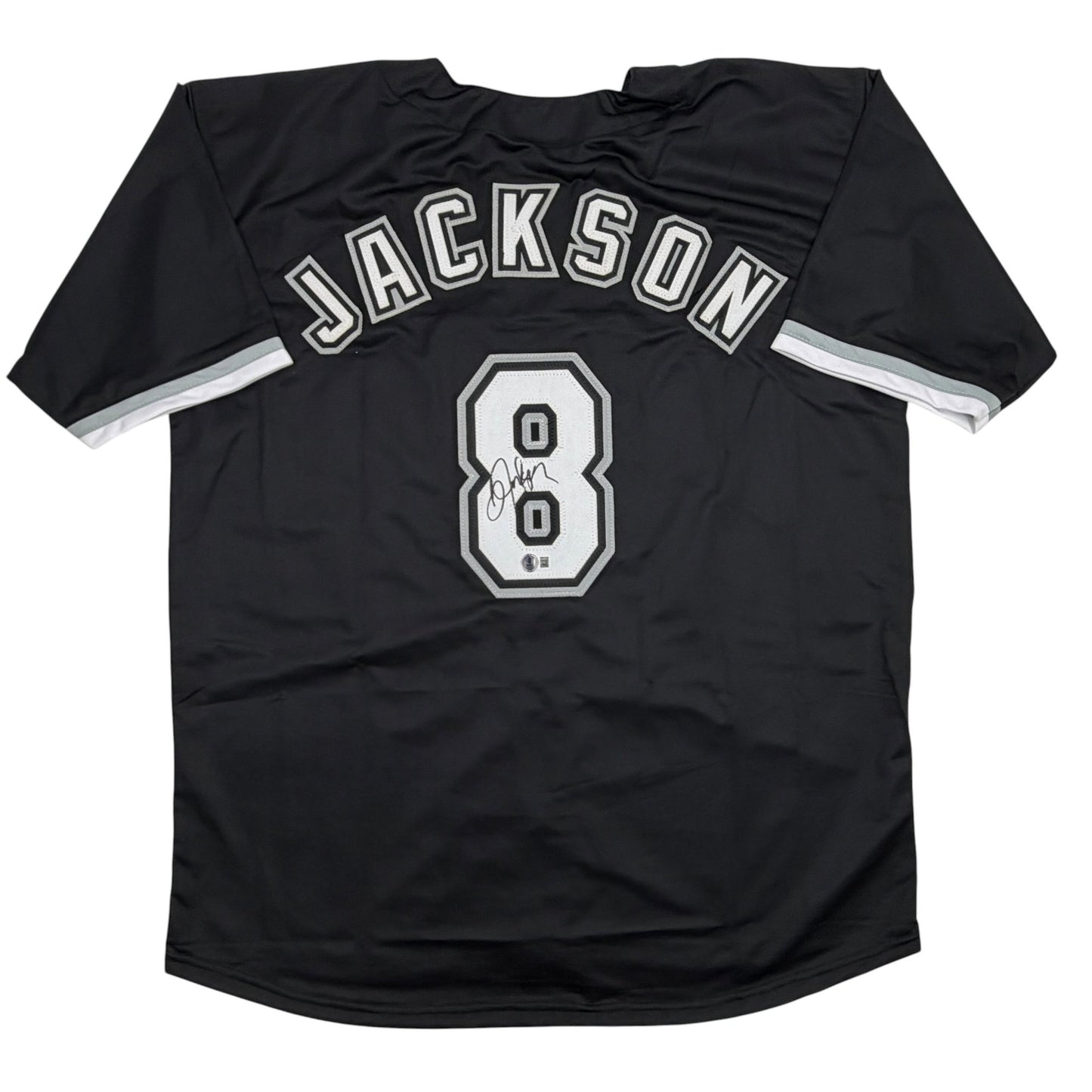 Autographed/Signed Bo Jackson Chicago Black Baseball Jersey Beckett BAS COA