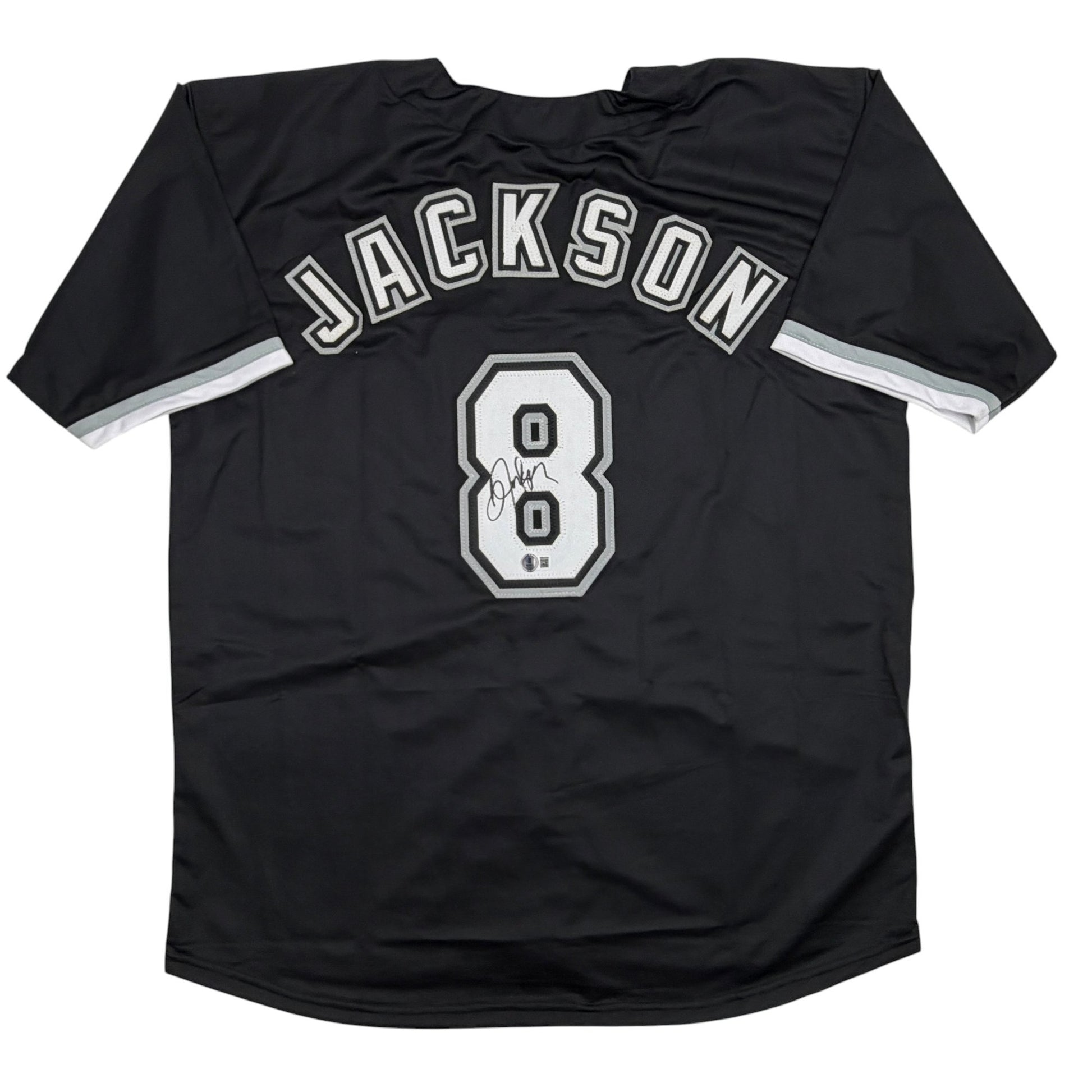 Autographed/Signed Bo Jackson Chicago Black Baseball Jersey Beckett BAS COA