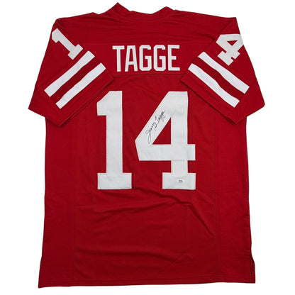 Autographed/Signed Jerry Tagge Nebraska Red College Football Jersey PSA/DNA COA