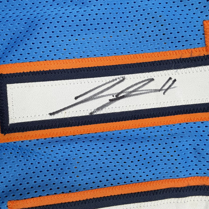 Autographed/Signed Isaiah Joe Oklahoma City OKC Blue Basketball Jersey JSA COA