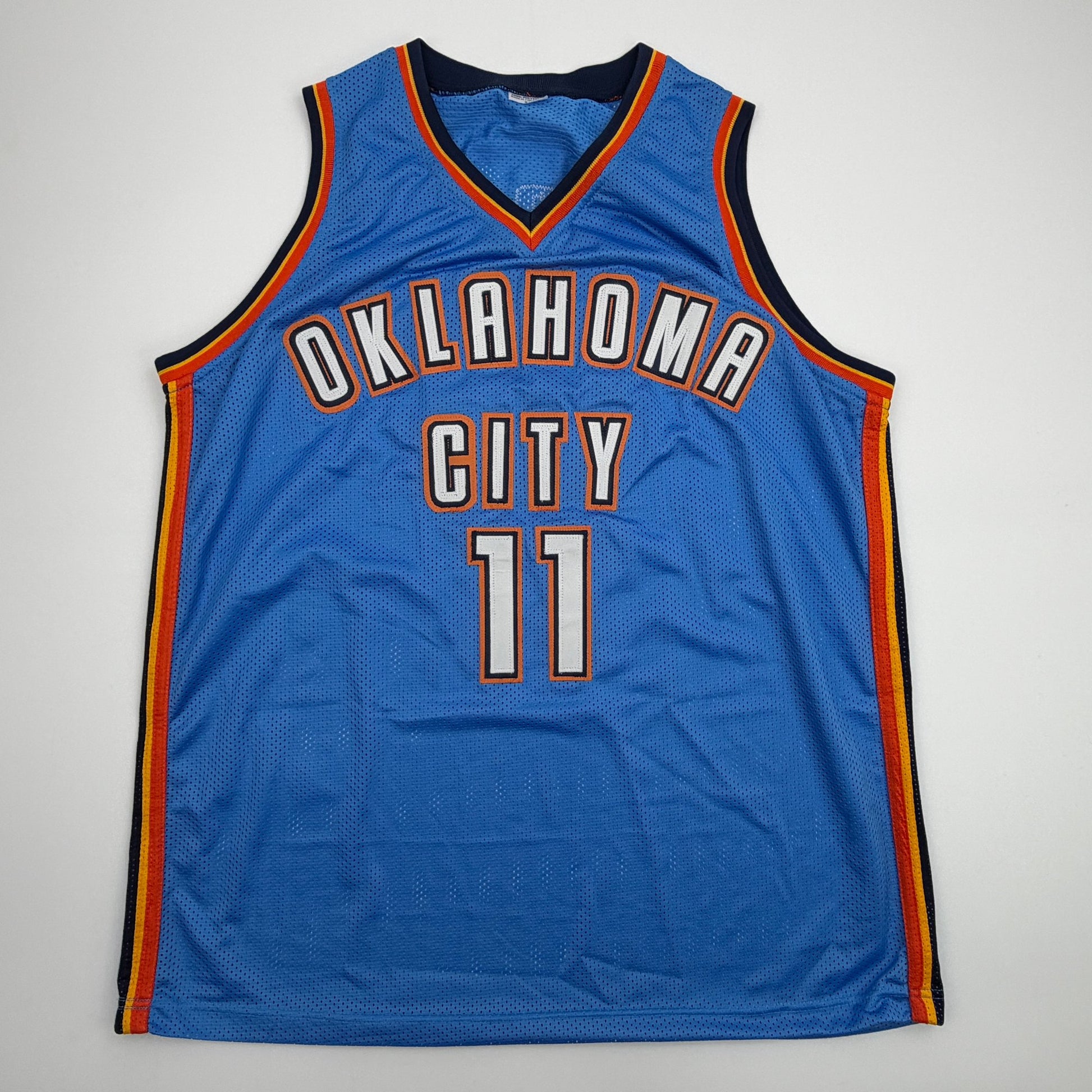 Autographed/Signed Isaiah Joe Oklahoma City OKC Blue Basketball Jersey JSA COA