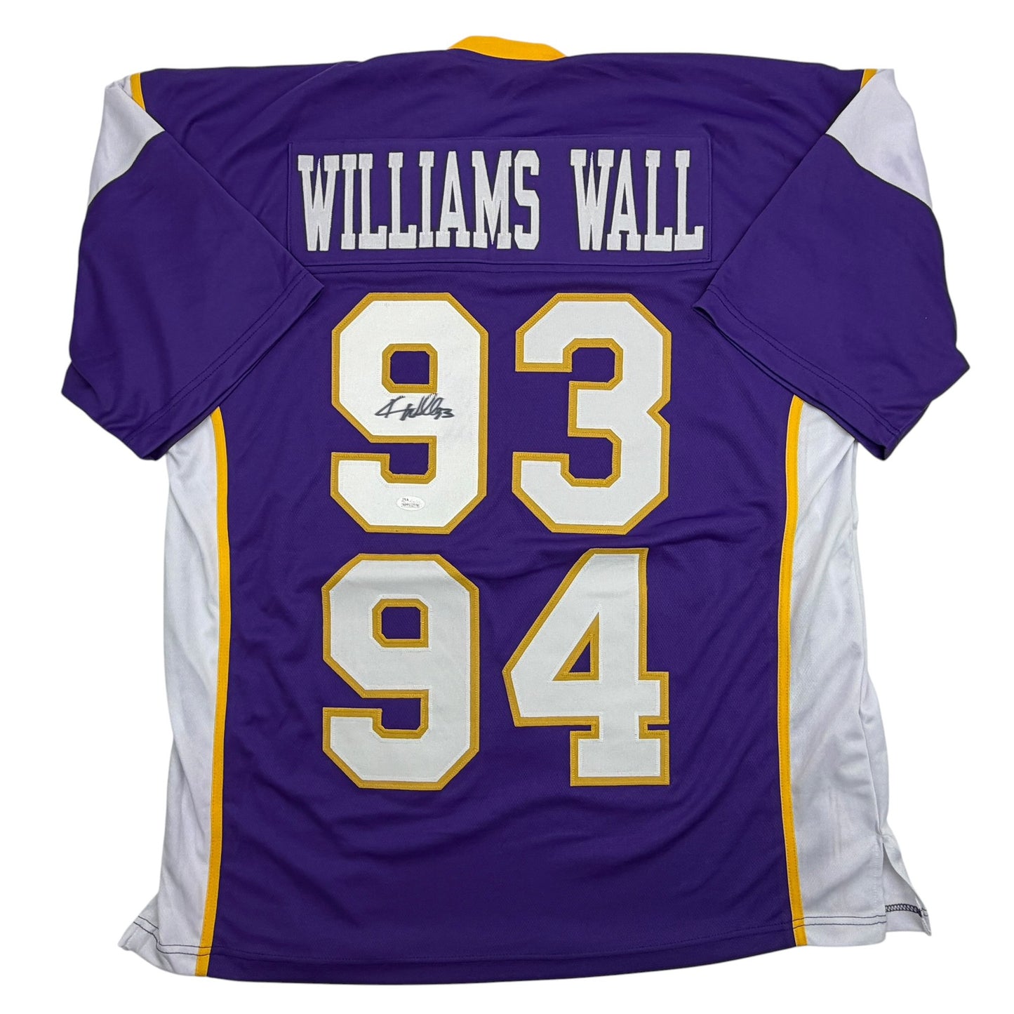 Autographed/Signed Kevin Williams Wall Minnesota Purple Football Jersey JSA COA