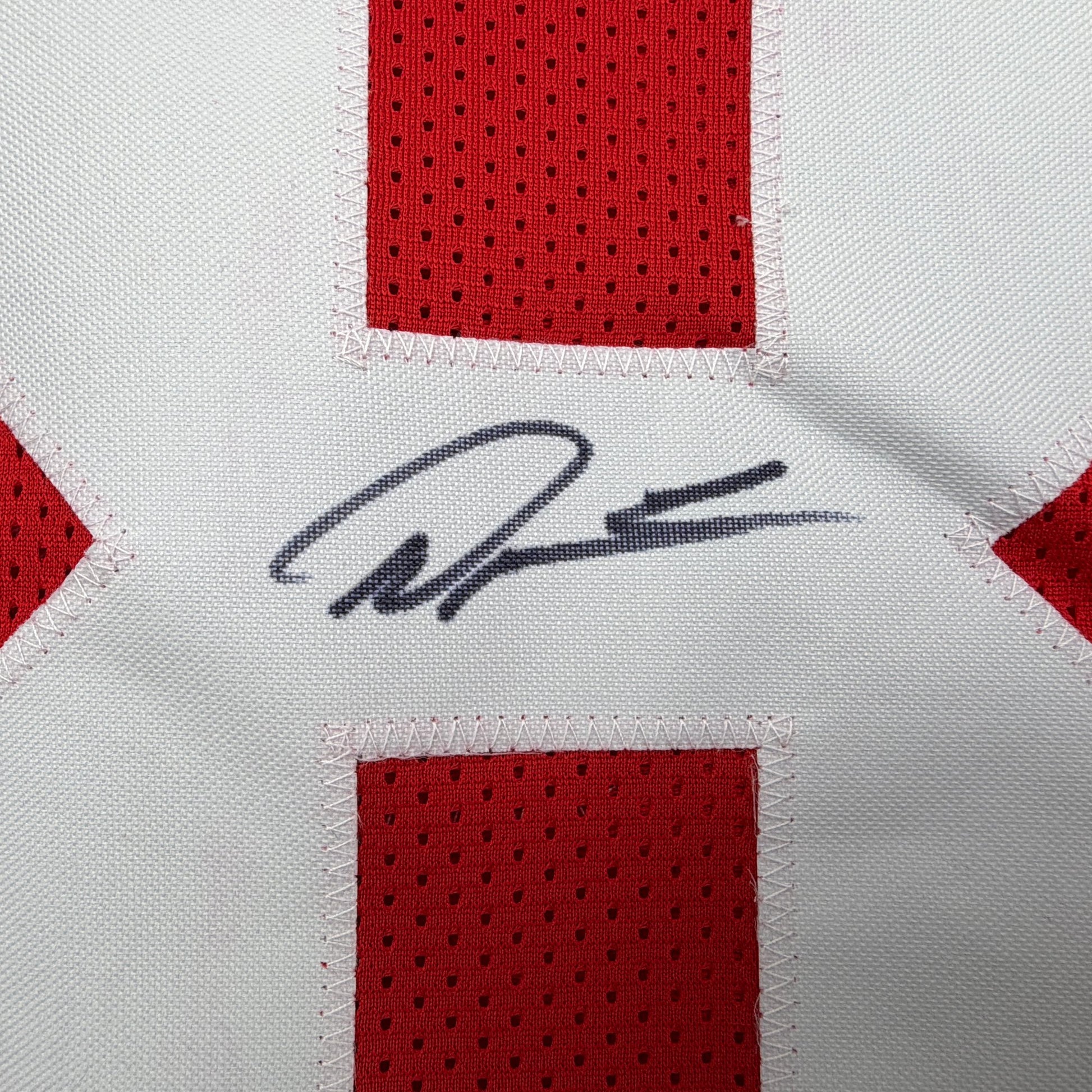 Autographed/Signed Deommodore Lenoir San Francisco Red Football Jersey Beckett BAS COA