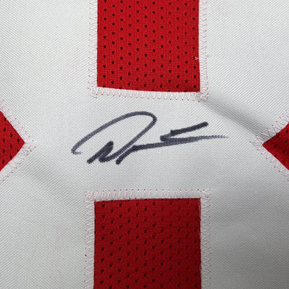 Autographed/Signed Deommodore Lenoir San Francisco Red Football Jersey Beckett BAS COA
