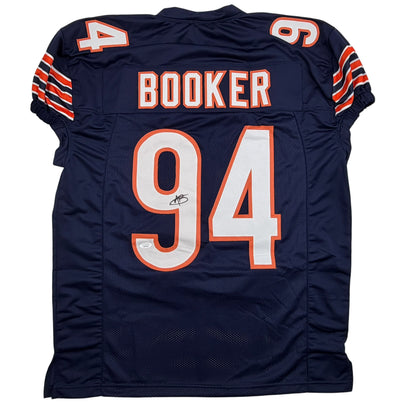 Autographed/Signed Austin Booker Chicago Blue Football Jersey JSA COA