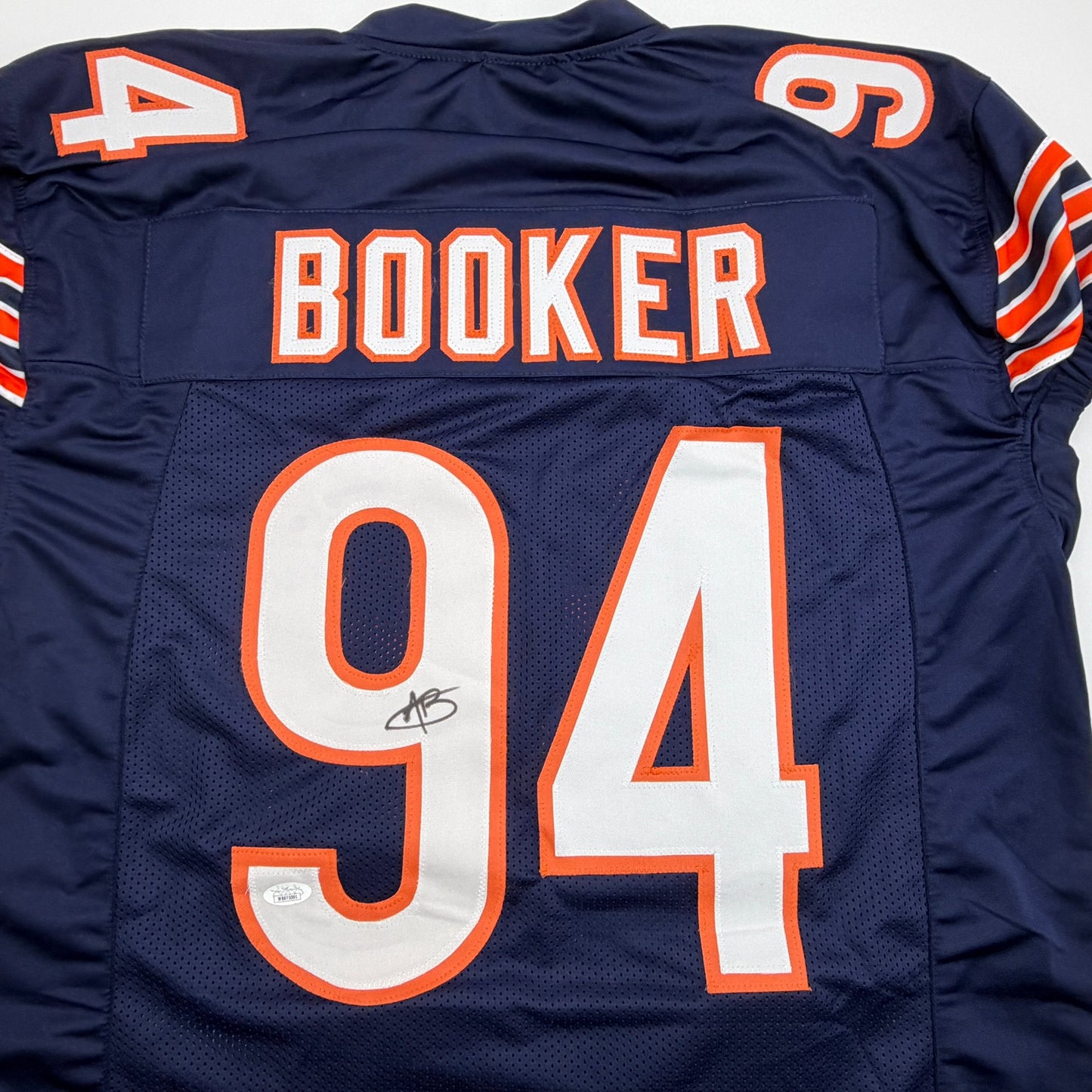Autographed/Signed Austin Booker Chicago Blue Football Jersey JSA COA