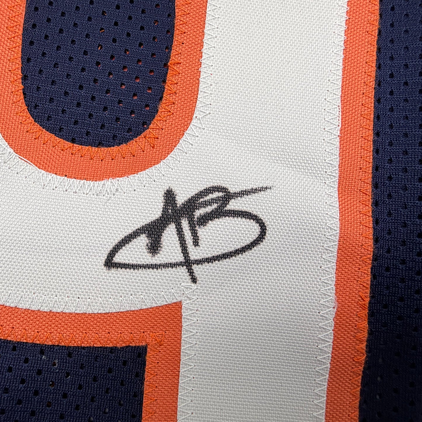 Autographed/Signed Austin Booker Chicago Blue Football Jersey JSA COA