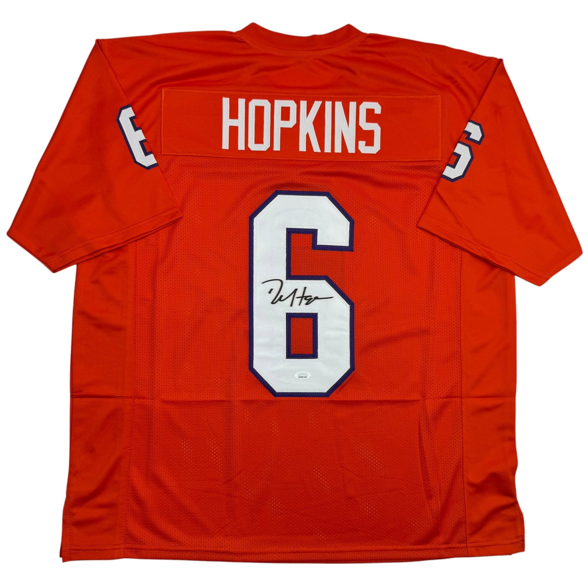 Autographed/Signed DeAndre Hopkins Clemson Orange College Football Jersey JSA COA