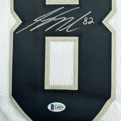 Autographed/Signed Jordy Nelson Oakland Las Vegas White Football Jersey Beckett BAS COA