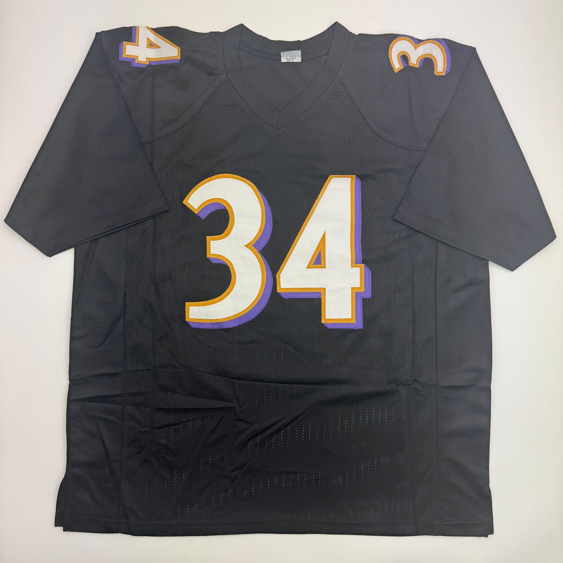 Autographed/Signed Ricky Williams Baltimore Black Football Jersey Beckett BAS COA