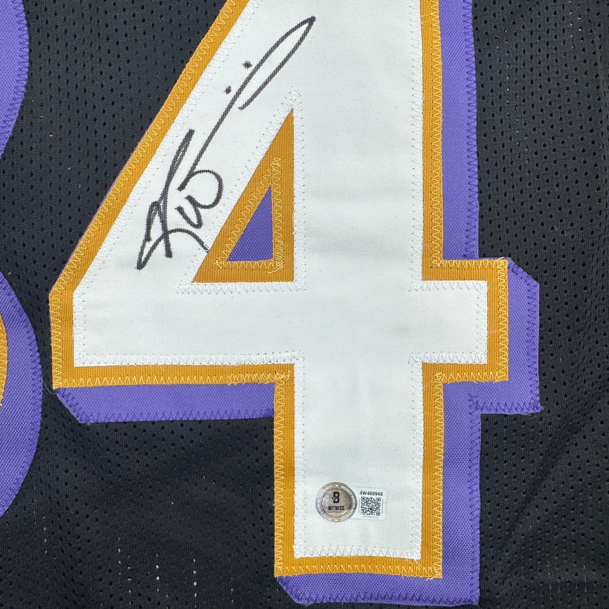 Autographed/Signed Ricky Williams Baltimore Black Football Jersey Beckett BAS COA