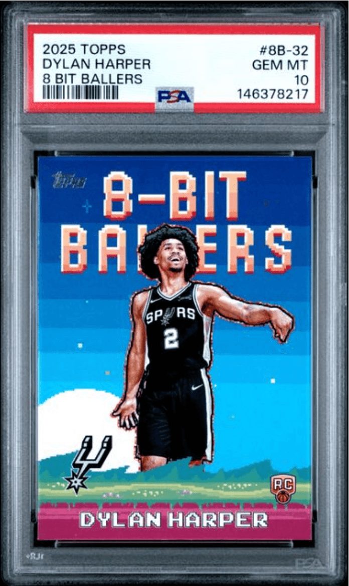 Graded 2025 Topps Dylan Harper #8B-32 8 Bit Ballers Rookie RC Basketball Card PSA 10 Gem Mint