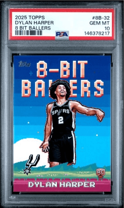 Graded 2025 Topps Dylan Harper #8B-32 8 Bit Ballers Rookie RC Basketball Card PSA 10 Gem Mint