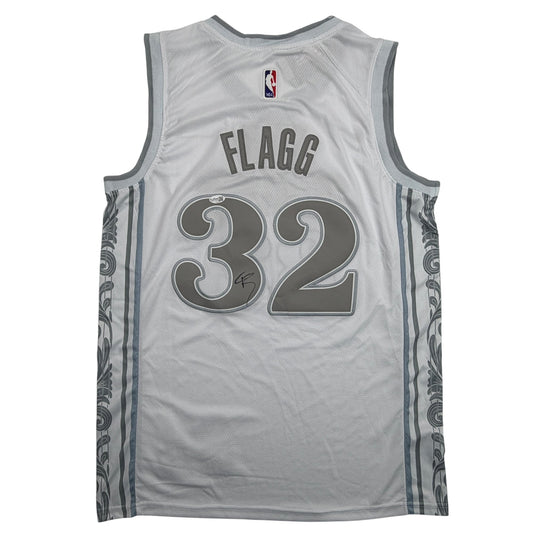 Autographed/Signed Cooper Flagg Dallas Mavericks White City Edition Authentic Basketball Jersey PSA/DNA COA