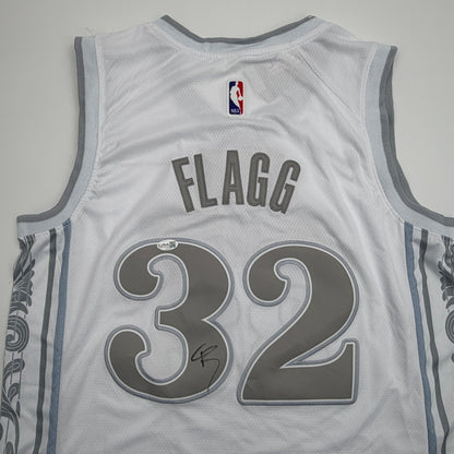 Autographed/Signed Cooper Flagg Dallas Mavericks White City Edition Authentic Basketball Jersey PSA/DNA COA