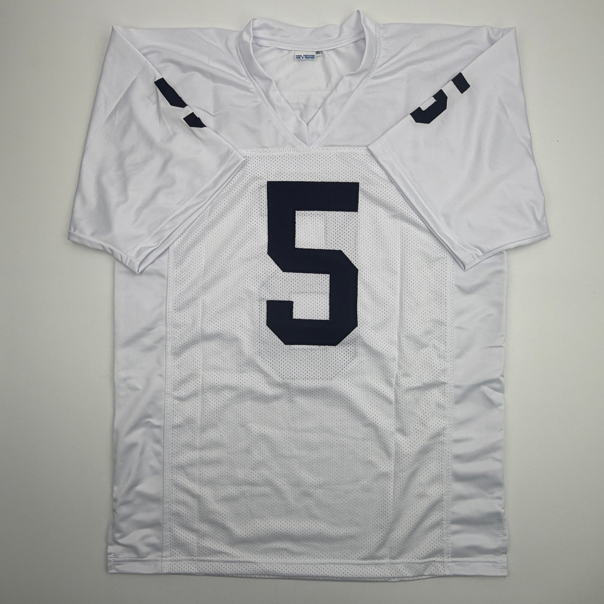 Autographed/Signed Jahan Dotson Penn State White College Football Jersey Beckett BAS COA