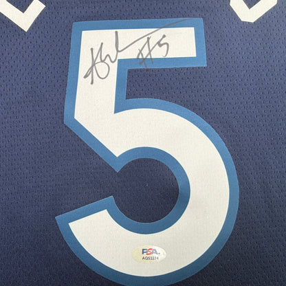 Autographed/Signed Anthony Edwards Minnesota Timberwolves Blue #5 Authentic Basketball Jersey PSA/DNA COA