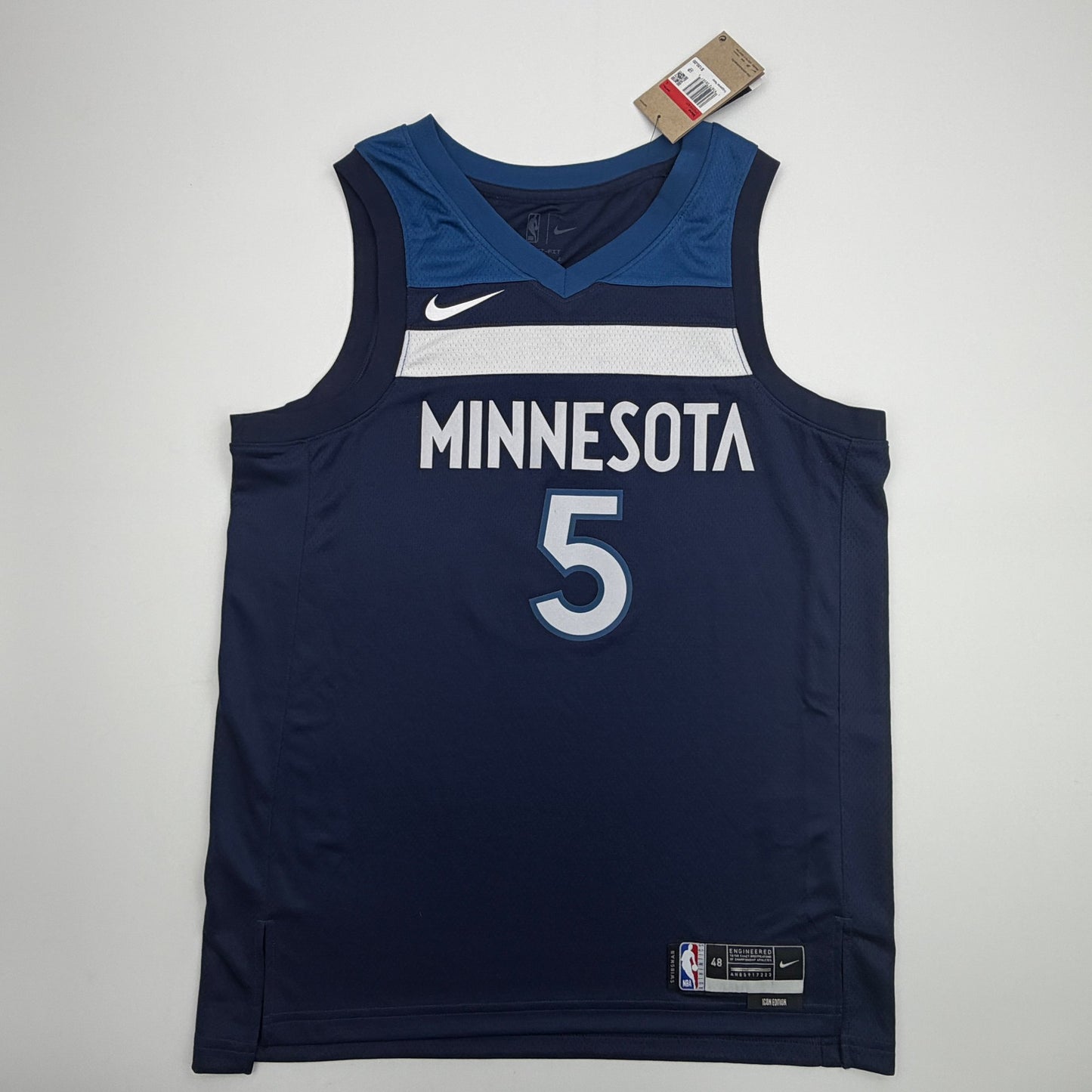 Autographed/Signed Anthony Edwards Minnesota Timberwolves Blue #5 Authentic Basketball Jersey PSA/DNA COA