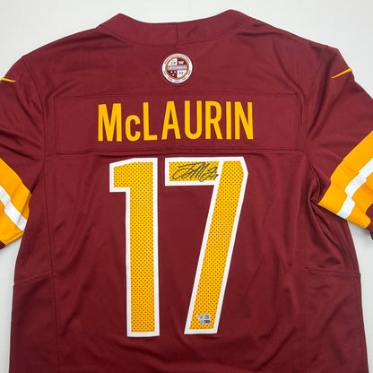 Autographed/Signed Terry McLaurin Washington Commanders Maroon Authentic Football Jersey Fanatics COA