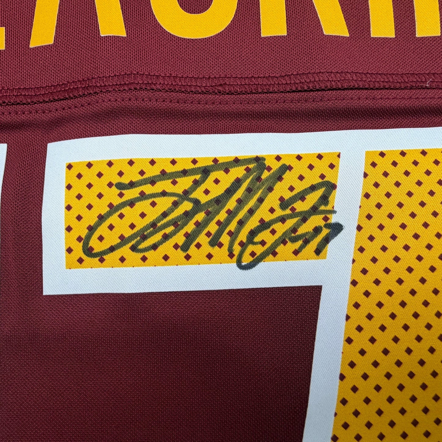 Autographed/Signed Terry McLaurin Washington Commanders Maroon Authentic Football Jersey Fanatics COA