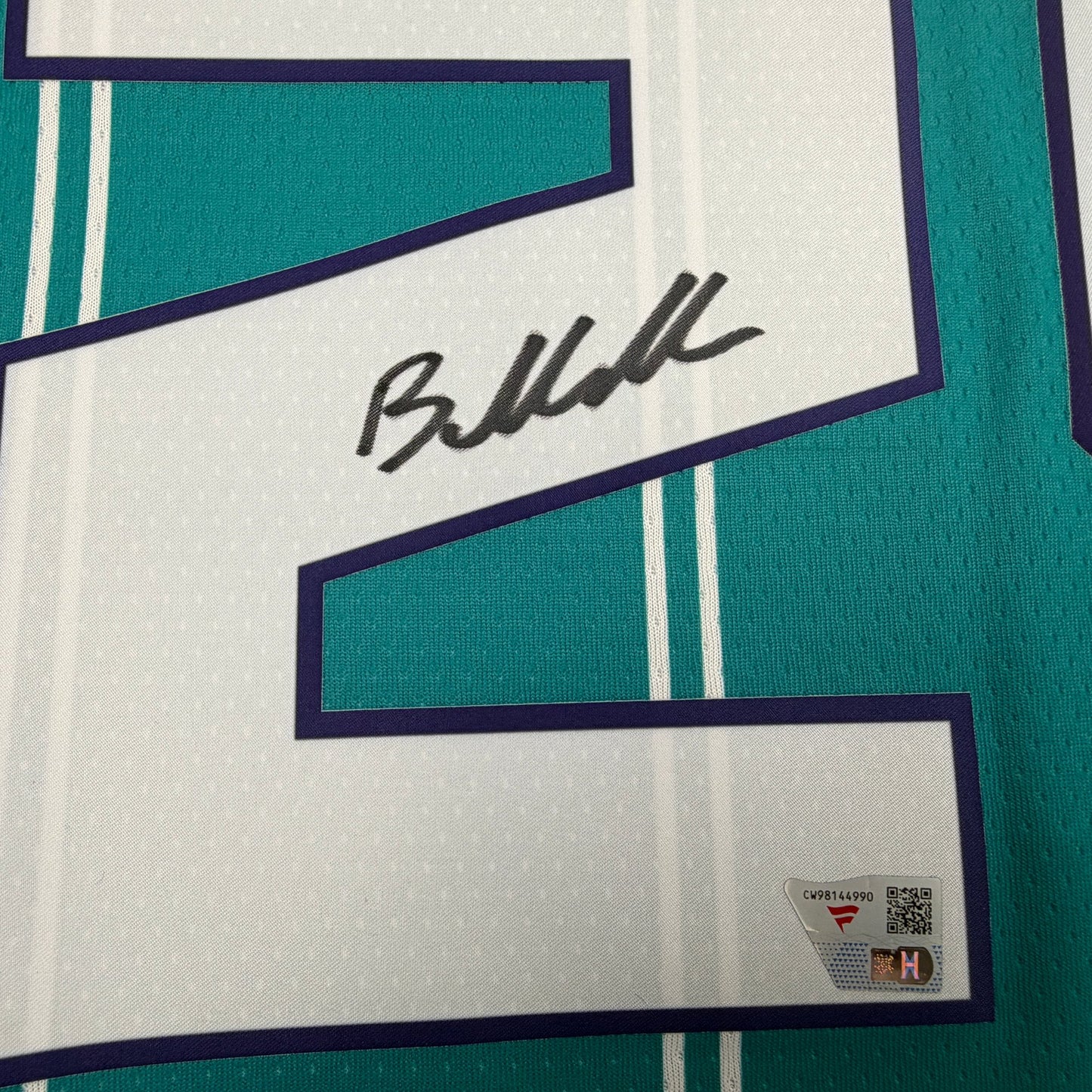 Autographed/Signed Brandon Miller Charlotte Hornets Teal Authentic Basketball Jersey Fanatics COA