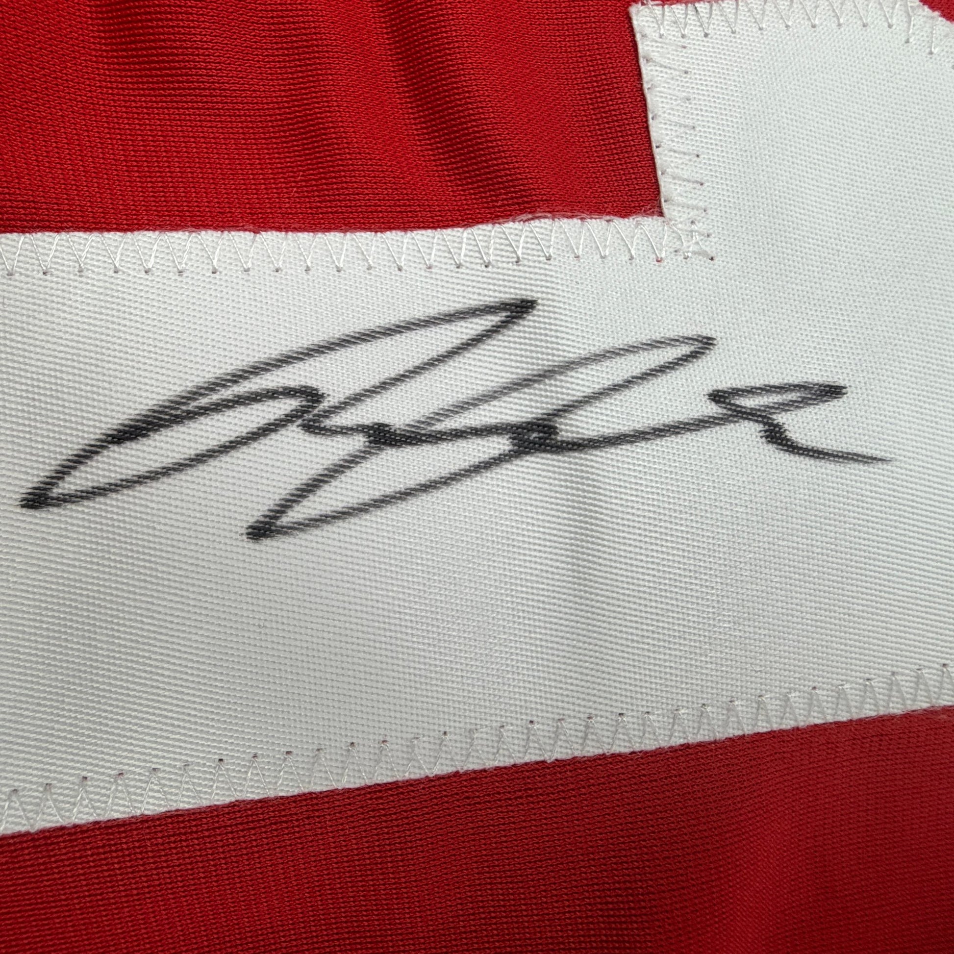 Autographed/Signed Ricky Pearsall San Francisco Red Pro Cut Football Jersey Beckett BAS COA