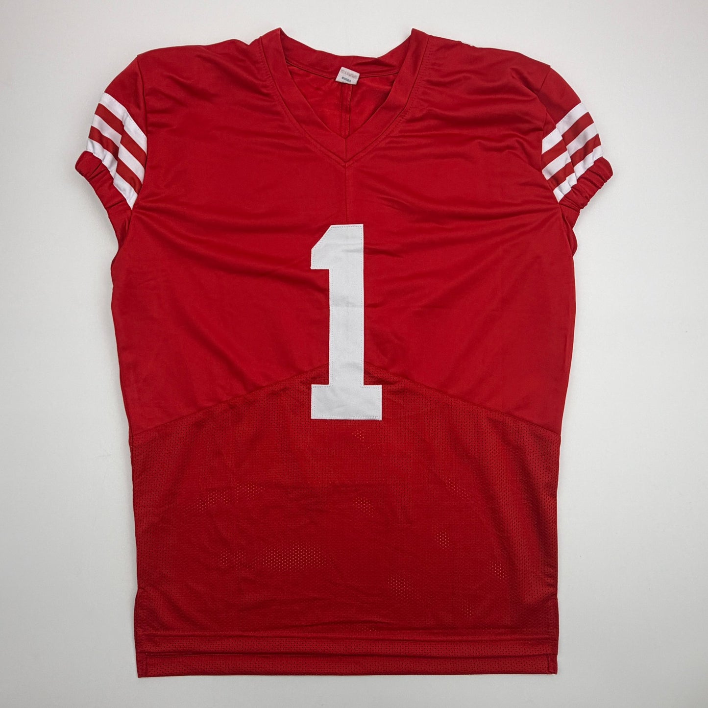 Autographed/Signed Ricky Pearsall San Francisco Red Pro Cut Football Jersey Beckett BAS COA