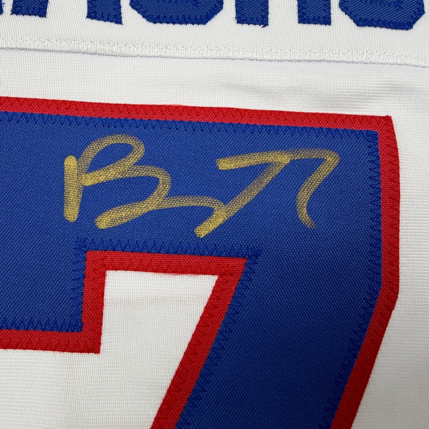 Autographed/Signed Brady Tkachuk USA United States 2026 Olympics Gold Medal White Hockey Jersey JSA COA
