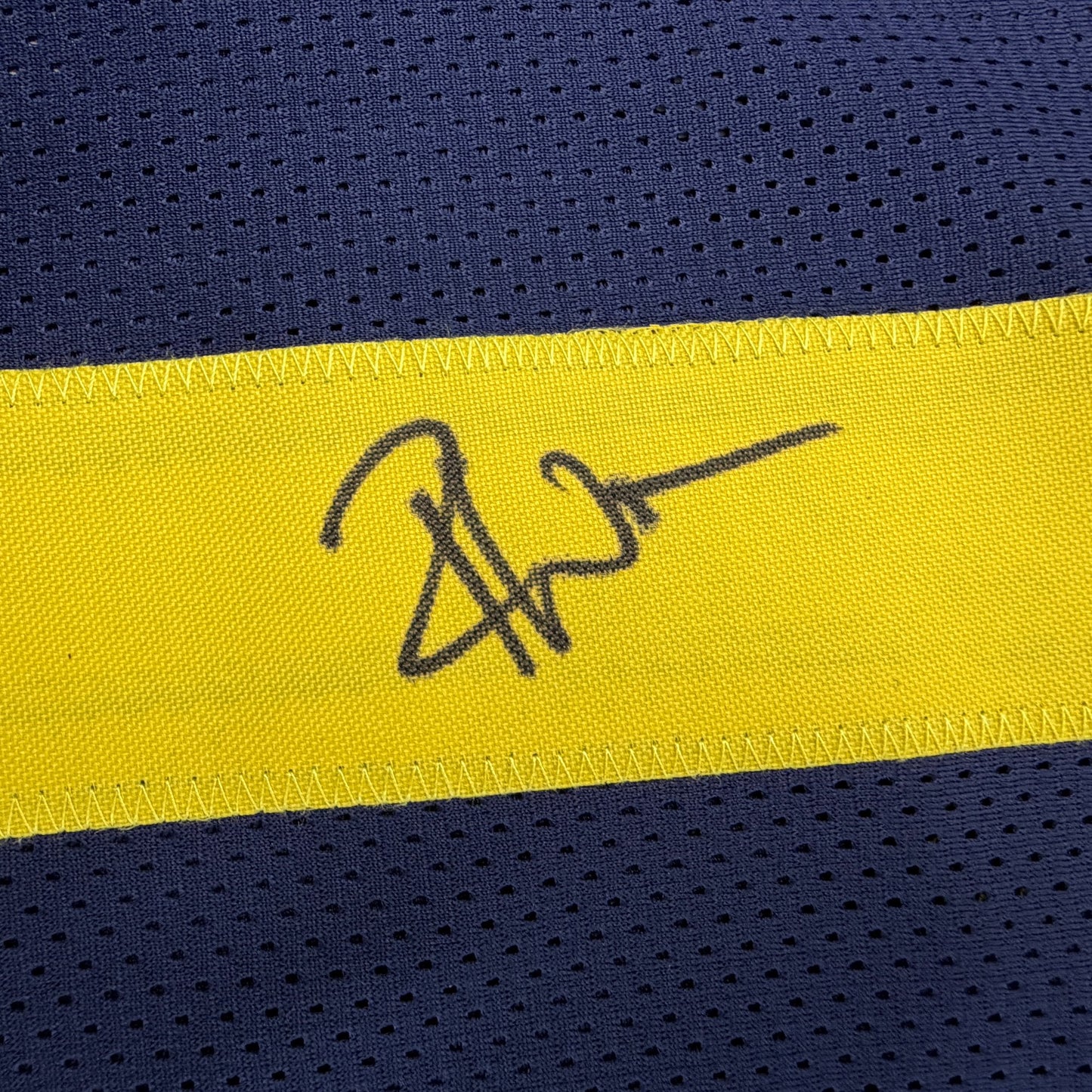 Autographed/Signed Roman Wilson Michigan Blue College Football Jersey Beckett BAS COA