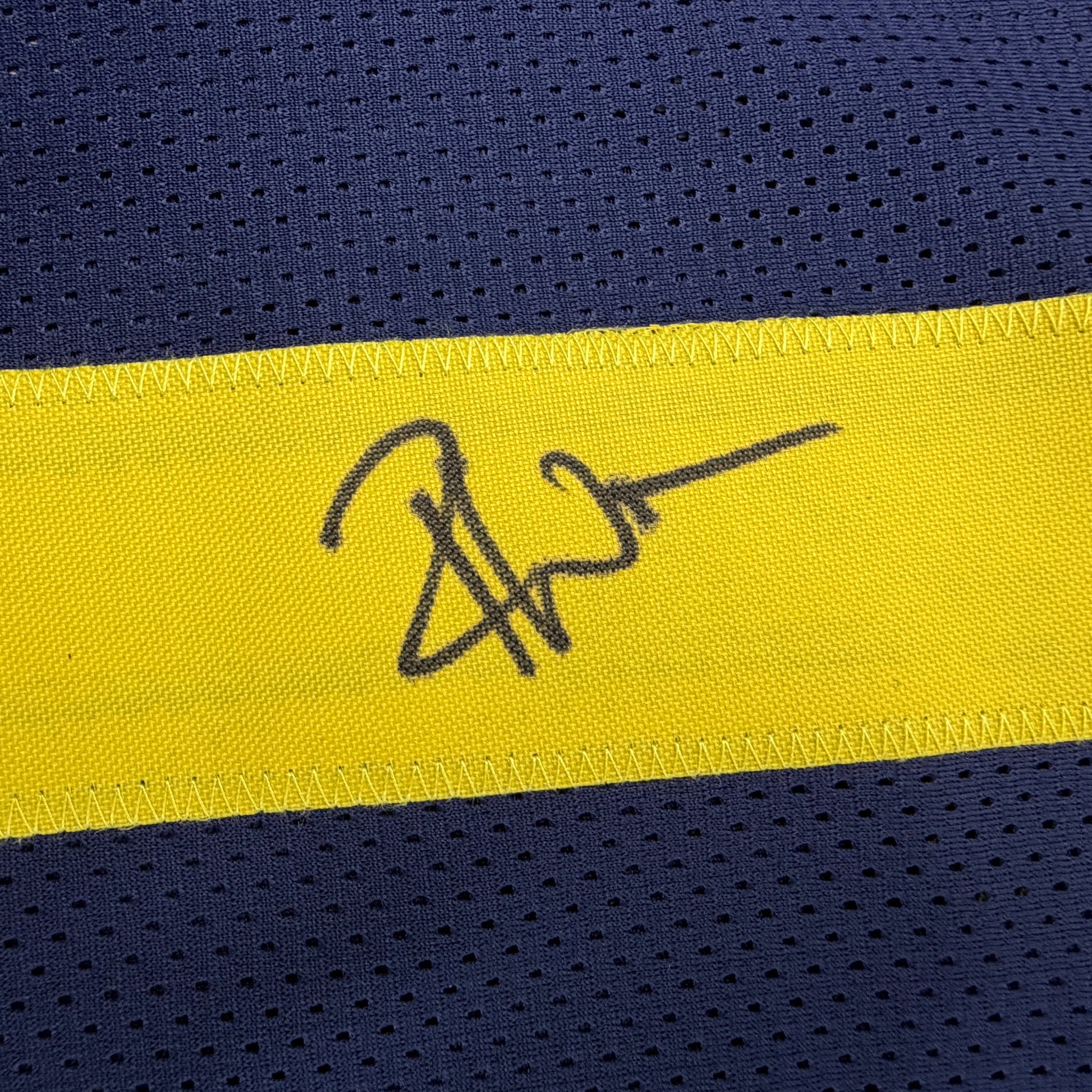 Autographed/Signed Roman Wilson Michigan Blue College Football Jersey Beckett BAS COA