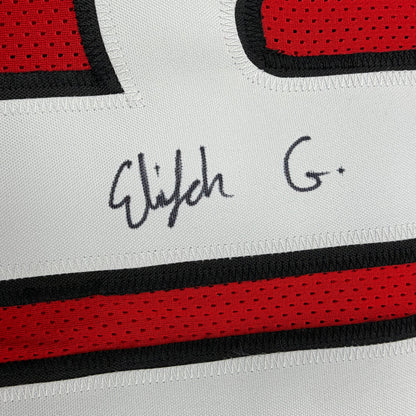 Autographed/Signed Elijah Griffin Georgia Red College Football Jersey Beckett BAS COA